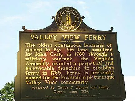 Valley View Ferry Historic Designation